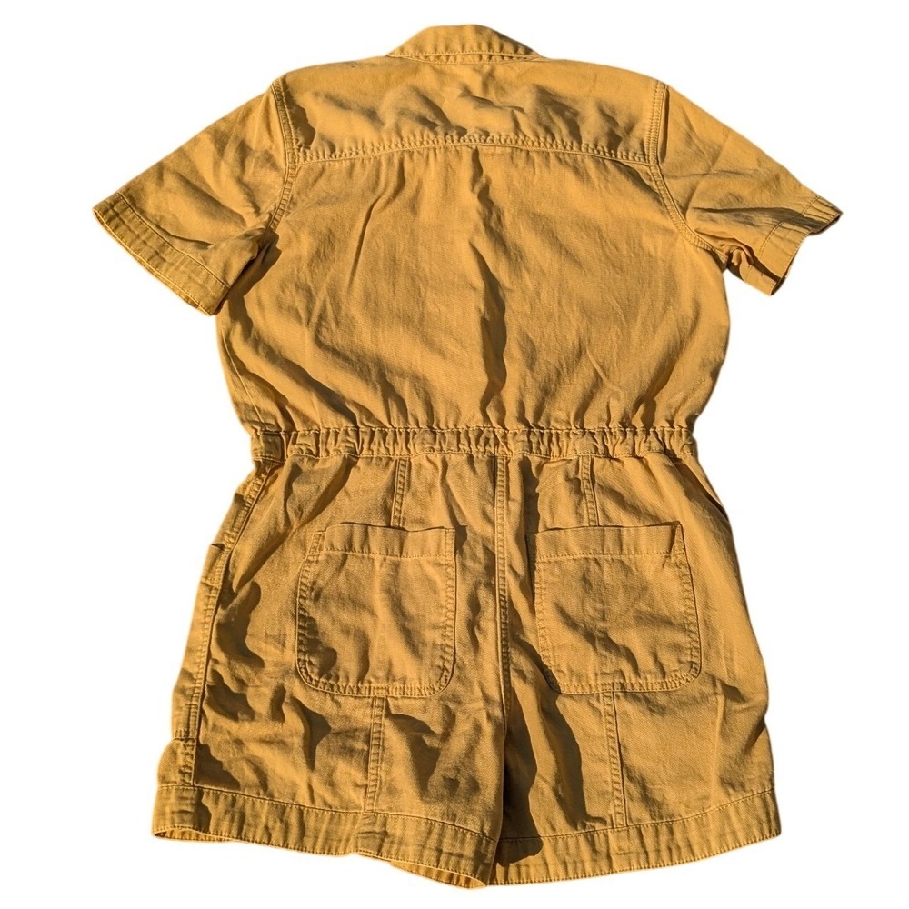 Old Navy Mustard Yellow Short-Sleeve Utility Romper - Picture 3 of 8